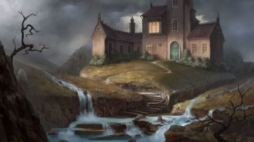 Castle, River, Current Wallpapers Free Download