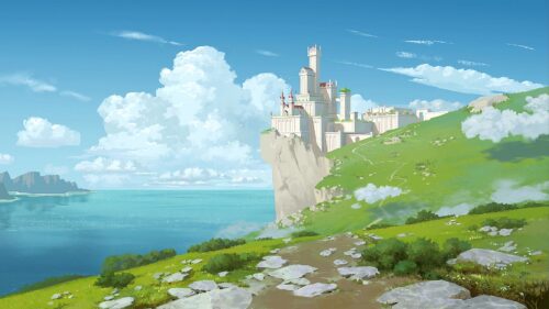 Castle, Rock, Cliff Wallpapers Free Download