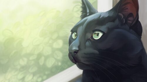Cat, Black, Glance Wallpapers Free Download
