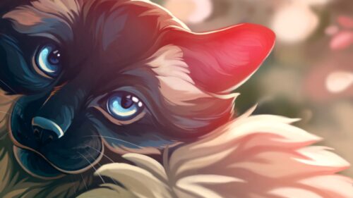 Cat, Glance, Art Wallpapers Free Download (1)