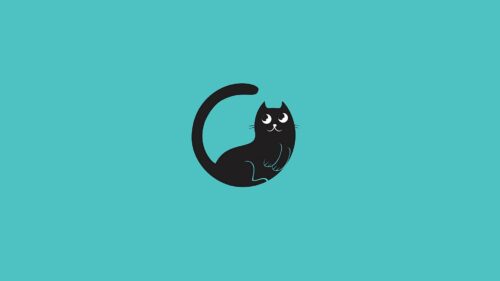Cat, Minimalism, Vector Wallpapers Free Download