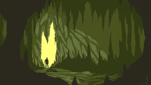 Cave, Silhouette, Art Wallpapers Free Download