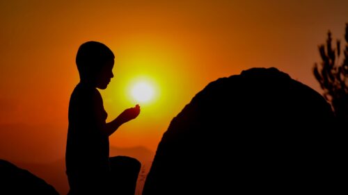 Child, Prayer, Silhouette Wallpapers Free Download