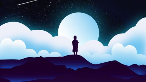 Child, Silhouette, Space Wallpapers Free Download