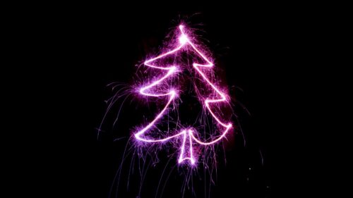 Christmas Tree, Art, Light, Sparks HD Wallpapers Download