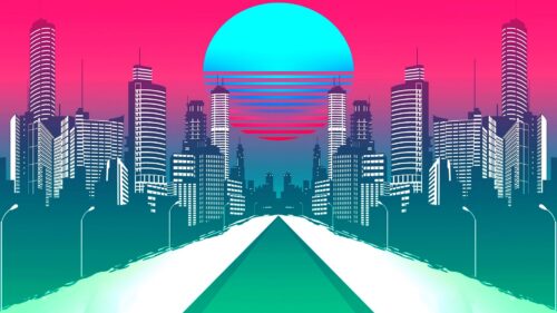 City, Art, Retrowave HD Wallpapers Download