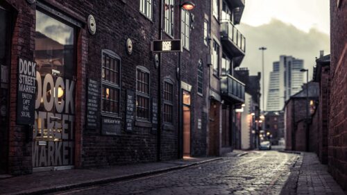 City, Street, House, Sidewalk HD Wallpapers Download