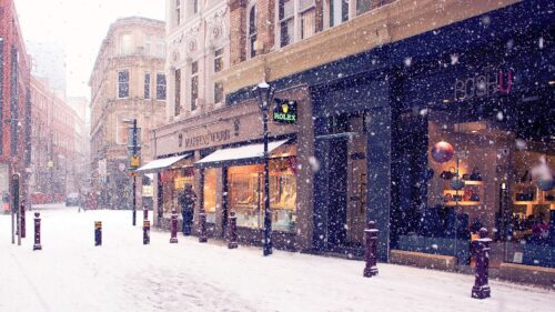 City, Winter, Europe, Street, Snow HD Wallpapers Download