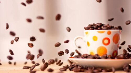 Close Up, Coffee, Grains, Cup, Saucer HD Wallpapers Download