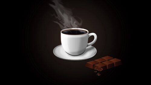 Coffee Chocolate, Plate, Cup, Vapor HD Wallpapers Download