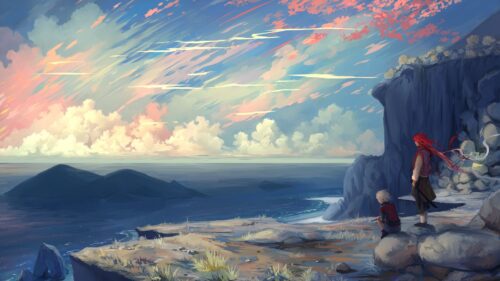 Couple, Cliff, Art HD Wallpapers Download