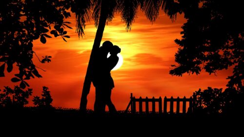 Couple, Silhouettes, Hugs HD Wallpapers Download (2)