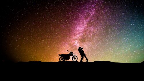 Couple, Silhouettes, Hugs HD Wallpapers Download