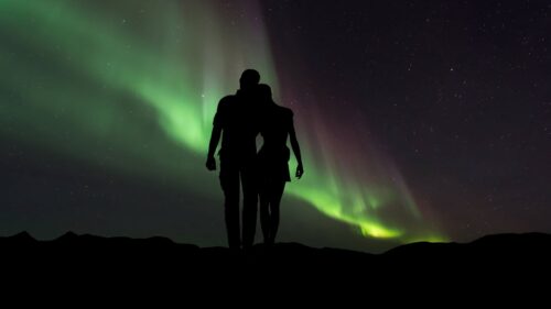 Couple, Silhouettes, Starry HD Wallpapers Download