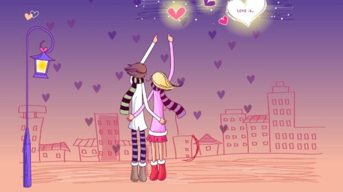 Couple, Walk, Evening, City HD Wallpapers Download