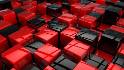 Cubes, Red, Black HD Wallpapers Download