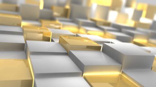Cubes, Silver, Gold, Form HD Wallpapers Download