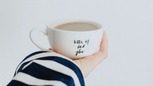 Cup, Hand, Inscription Free Wallpapers Download