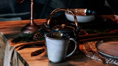 Cup, Kettle, Candles Free Wallpapers Download