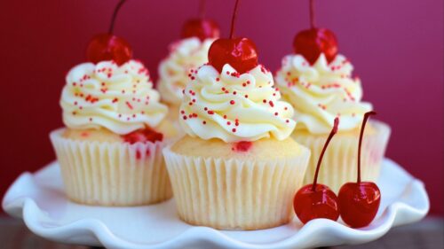 Cupcakes, Dessert, Cherry Free Wallpapers Download