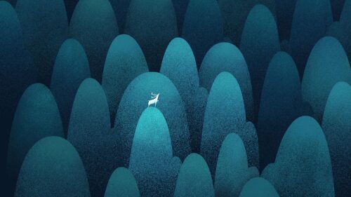 Deer, Silhouette, Hills Free Wallpapers Download