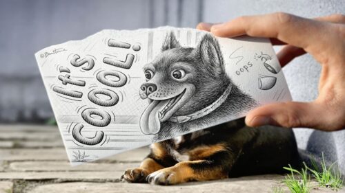Dog, Drawing, Hand, Improvisation, Addition HD Wallpapers Free Download