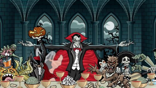 Dracula, Vampire, Art, Feast, Pumpkin HD Wallpapers Free Download