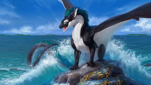 Dragon, Sea, Rock HD Wallpapers Free Download