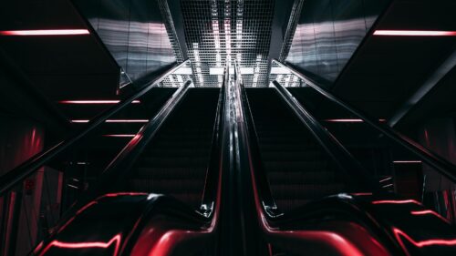 Escalator, Lights, Stairs Wallpapers Free Download