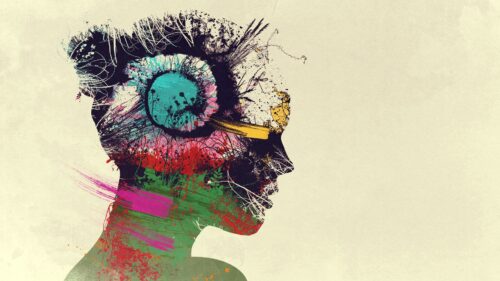 Explosion, Thoughts, Girl, Paint Wallpapers Free Download