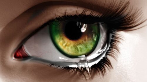 Eye, Tear, Macro, Green, Eyelashes Wallpapers Free Download