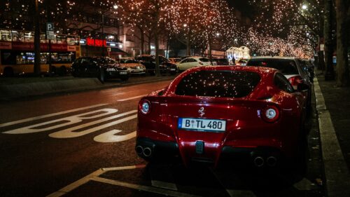 Ferrari, Rear, View, Red Desktop Wallpapers Free Download