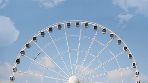 Ferris, Wheel, Sky, Clouds Desktop Wallpapers Free Download