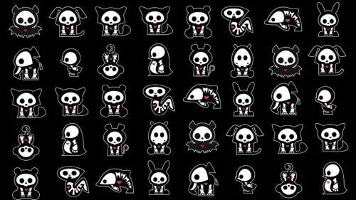 Figurines, Black, White, Drawing Desktop Wallpapers Free Download