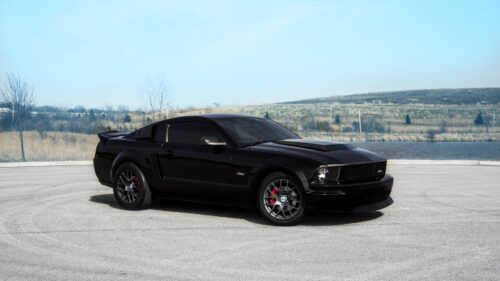 Ford Mustang, Gt, Black, Landscape, Wallpapers For Desktop