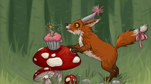 Fox, Mushrooms, Cupcake HD Wallpapers For Desktop