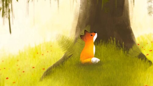 Fox, Tree, Art HD Wallpapers For Desktop