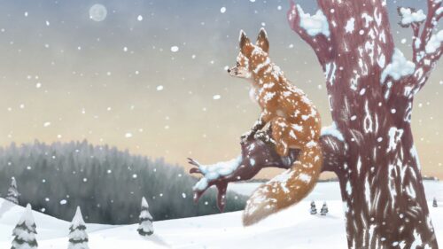 Fox, Tree, Snow HD Wallpapers For Desktop