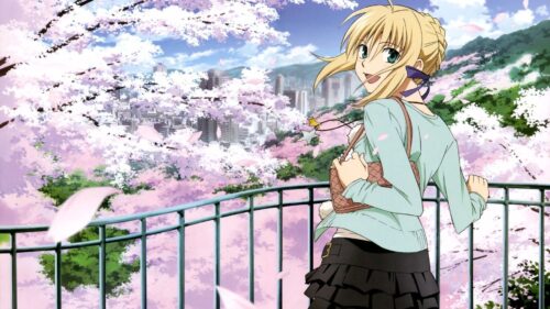 Girl, Blonde, Skirt, Fence, Garden HD Wallpapers Free Download