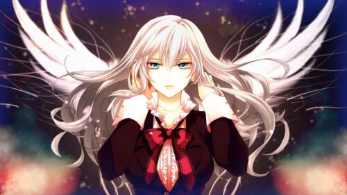 Girl, Blonde, Wings, Space, Look HD Wallpapers