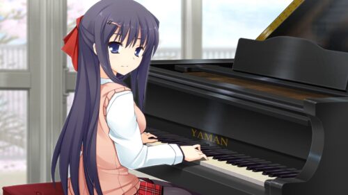 Girl, Brunette, Playing, Piano, Smile HD Wallpapers