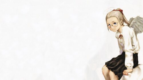 Girl, Cute, Glasses, Wings, Angel Free Wallpapers Download