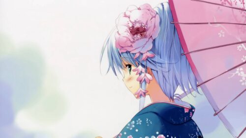 Girl, Decoration, Flower, Umbrella Free Wallpapers Download