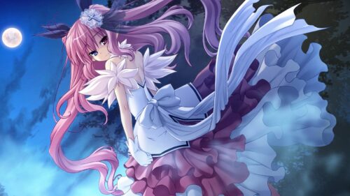 Girl, Hair, Moon, Night, Flirt Free Wallpapers Download