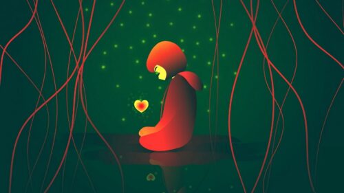 Girl, Heart, Glow Free Wallpapers Download