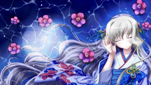 Girl, Kimono, Wind, Hair Free Wallpapers Download