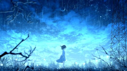 Girl, Rain, Anime Free Wallpapers Download