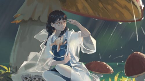 Girl, Rain, Art Free Wallpapers Download