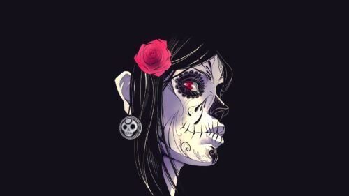Girl, Scars, Flowers Free Wallpapers Download