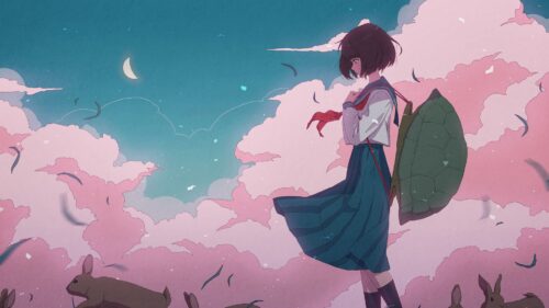 Girl, Shell, Hare Free Wallpapers Download